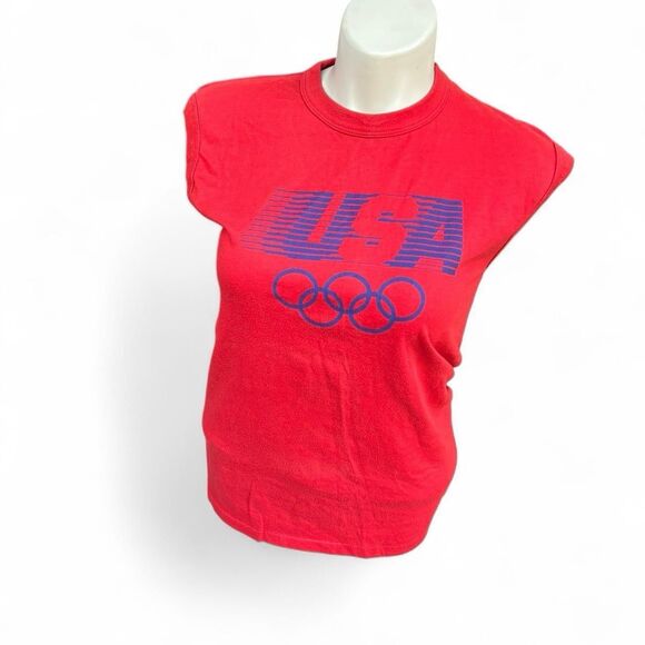 Vintage Single Stitch USA Olympics 80s Retro Tank Top By Levi’s Size Large - Picture 1 of 3